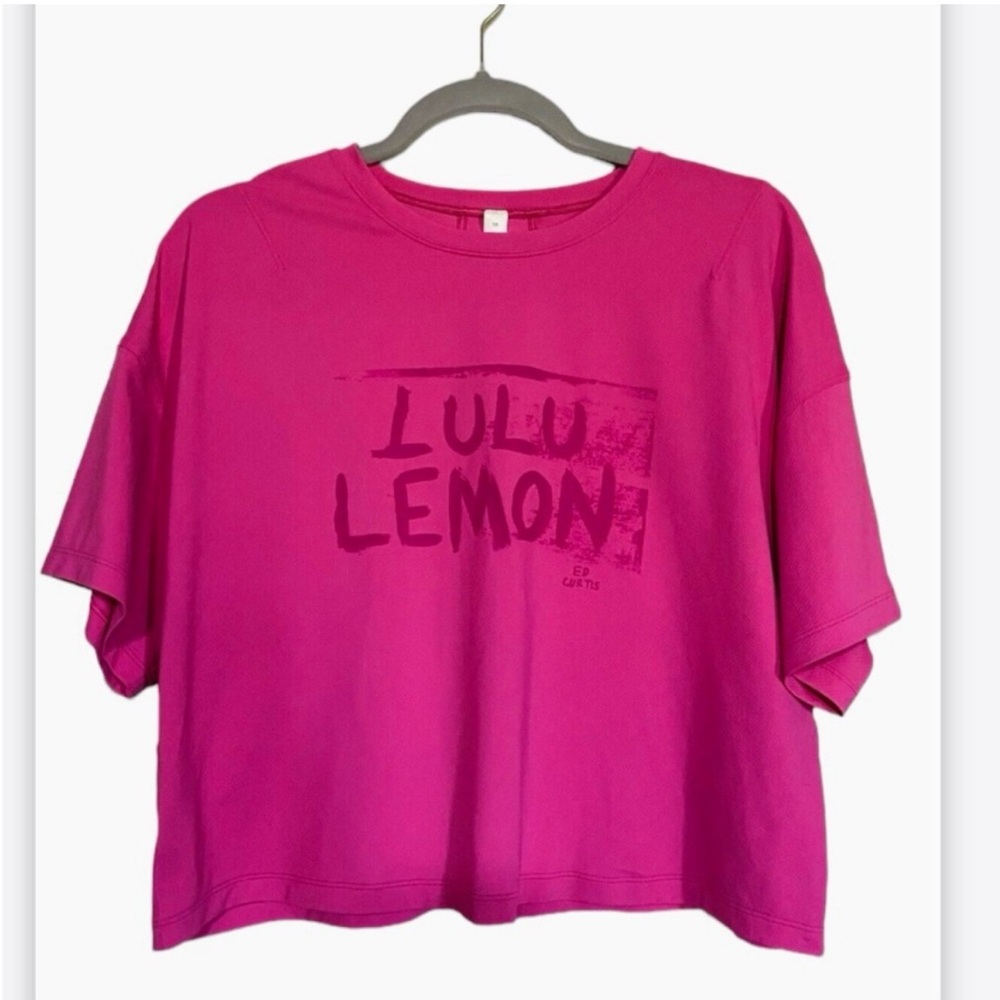 🍋LIKE NEW Lululemon Abrasion-Resistant Training Tee *Ed Curtis Sonic Pink 8 (?)